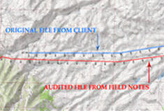 seismic line superimposed on topo map