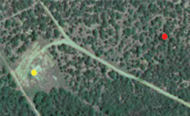 aerial photo with well location