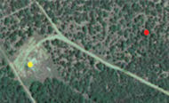 aerial photo with well location